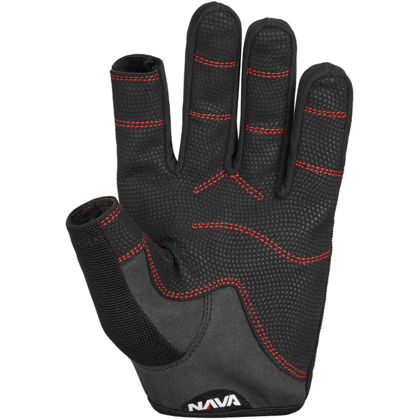2026 Nava Performance Nava Club Long Finger Sailing Gloves NAVACGLF01 - Black